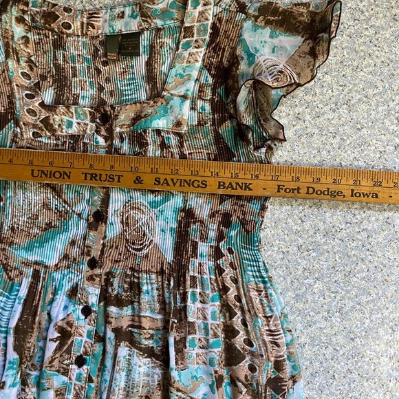 🌻Serenade Ribbed Split Sleeve Blouse Size Small - Picture 4 of 6